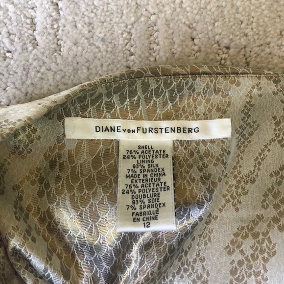 DVF snakeskin metallic cocktail dress - Picture 7 of 7